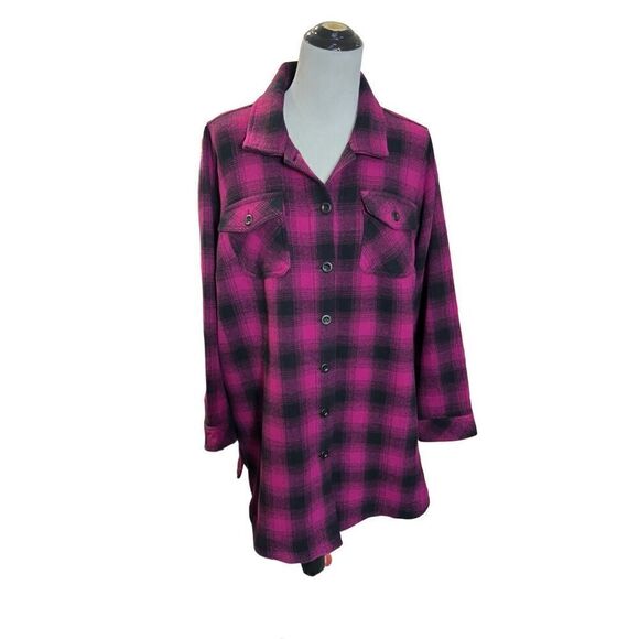 Torrid Cotton Midi Shacket size 1 fit XL or 1X - Picture 4 of 13